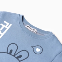 Костюм детский с начёсом (свитшот, брюки) KAFTAN Кролик р.30 (98-104), голубой Костюм детский с начёсом (свитшот, брюки) KAFTAN Кролик р.30 (98-104), голубой