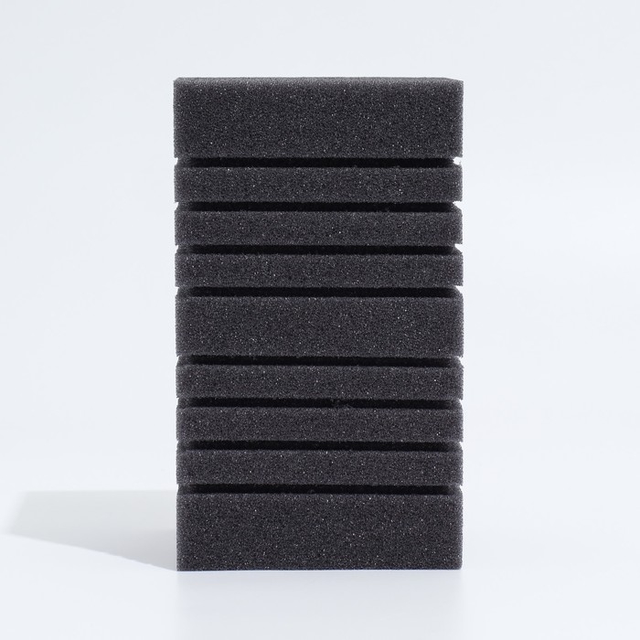 Губка прямоугольная для фильтра турбо № 14, 11 х 11 х 20 см, серая Губка прямоугольная для фильтра турбо № 14, 11 х 11 х 20 см, серая