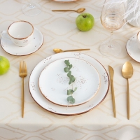 Скатерть Этель "Ажур" цв.бежевый, 142*283 +/-3 см, 115 &plusmn;10 гр,100% п/э