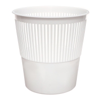 Корзина для бумаг и мусора 9 литров, СТАММ, сетчатая, белая Корзина для бумаг и мусора 9 литров, СТАММ, сетчатая, белая