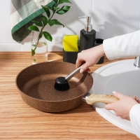 Дозатор для моющего средства с подставкой для губки и щётки &laquo;Минимал&raquo;, 350 мл, цвет тёмно-коричневый