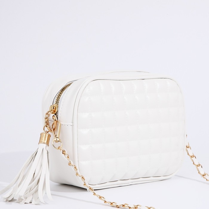 Сумка кросс-боди на молнии, цвет белый