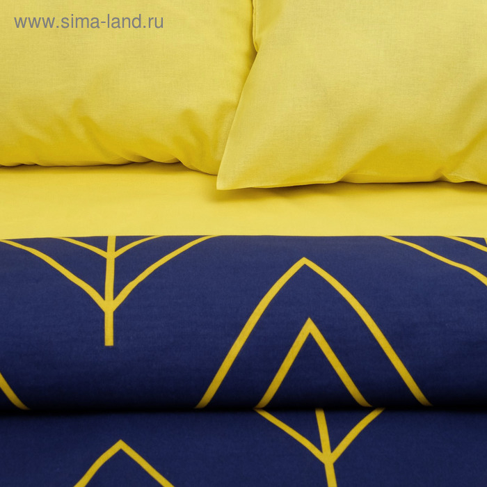 Постельное бельё Этель 2 сп &laquo;Жёлтый лепесток&raquo; 175х215, 200х220, 70х70-2 шт