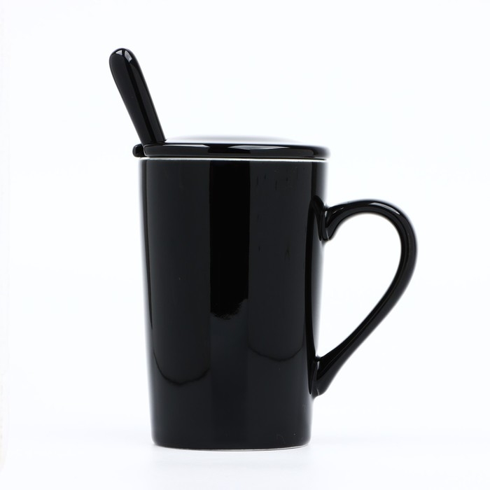 Кружка &laquo;Горжусь&raquo;, 420 мл, с ложкой и крышкой