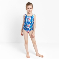 Купальник слитный, цвет синий/фламинго, рост 110 см Купальник слитный, цвет синий/фламинго, рост 110 см