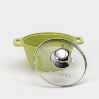 Кастрюля Trendy style, 1 л, антипригарное покрытие, цвет зелёный