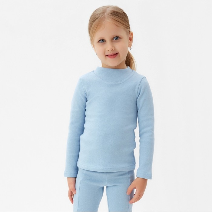 Термобелье для девочки (лонгслив, легинсы) цвет голубой, рост 134