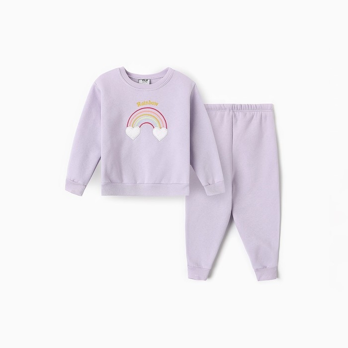 Костюм для девочек (свитшот, брюки), НАЧЁС, цвет сиреневый, рост 104 см Костюм для девочек (свитшот, брюки), НАЧЁС, цвет сиреневый, рост 104 см