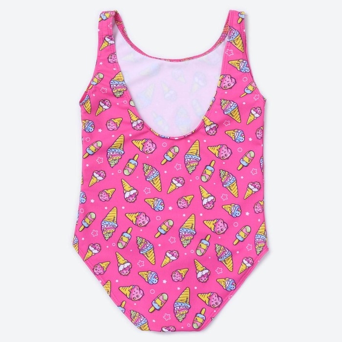 Купальник слитный, цвет розовый/мороженое, рост 128 см Купальник слитный, цвет розовый/мороженое, рост 128 см