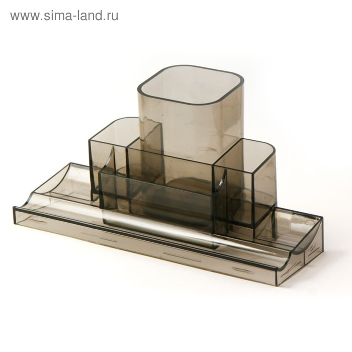 Подставка-органайзер для канцелярии Подставка-органайзер для канцелярии "Башня", дымчатая