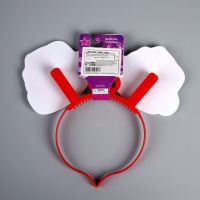 Ободок светодиодный "Колпак" 18x16x3 см, 2 LED, батарейки AG10x3 (в комплекте), мерцание, свечение мульти Ободок светодиодный "Колпак" 18x16x3 см, 2 LED, батарейки AG10x3 (в комплекте), мерцание, свечение мульти