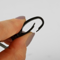 Карабин металлический, 45 × 38 мм / 32 × 2,7 мм, 10 шт, цвет чёрный никель Карабин металлический, 45 × 38 мм / 32 × 2,7 мм, 10 шт, цвет чёрный никель