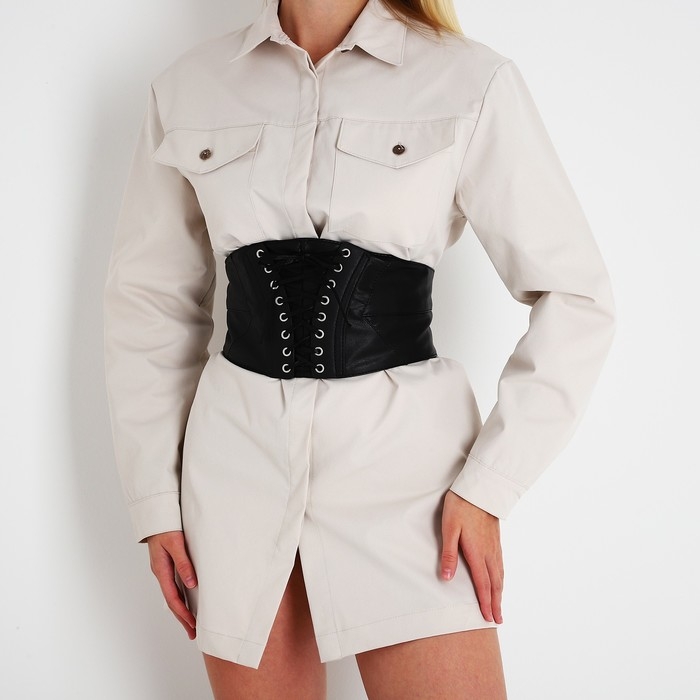 Корсет на кнопках, высота 10-15 см, цвет чёрный Корсет на кнопках, высота 10-15 см, цвет чёрный