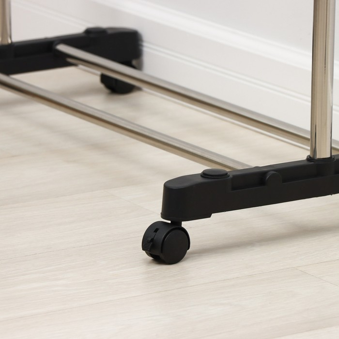 Стойка - вешалка для одежды Доляна, подставка для обуви, телескопическая балка 80(145) см, высота 90(160) см, ширина 43 см