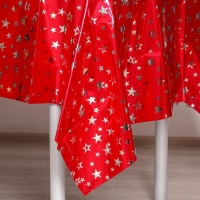 Скатерть &laquo;Звёзды&raquo;, 137 &times; 183 см, цвет красный