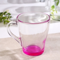 Кружка стеклянная &laquo;Джем&raquo;, 250 мл, цвет красный