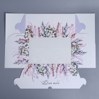 Коробка для капкейков, кондитерская упаковка с окном, 6 ячеек &laquo;Венок&raquo;, 25 х 17 х 10 см