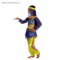 Карнавальный костюм "Восточная красавица. Шахерезада", топ с рукавами, штаны, повязка, цвет сине-жёлтый, р-р 32, рост 122-128 см Карнавальный костюм "Восточная красавица. Шахерезада", топ с рукавами, штаны, повязка, цвет сине-жёлтый, р-р 32, рост 122-128 см