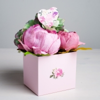 Коробка для цветов с топпером &laquo;Тебе с любовью&raquo;, 11 х 12 х 10 см