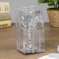 Подсвечник стекло "Наслаждение" 12*6,5*6,5 см, серебро Подсвечник стекло "Наслаждение" 12*6,5*6,5 см, серебро