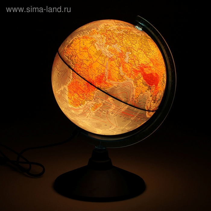 Глoбус физический Глoбус физический "Классик Евро", диаметр 210 мм, с подсветкой