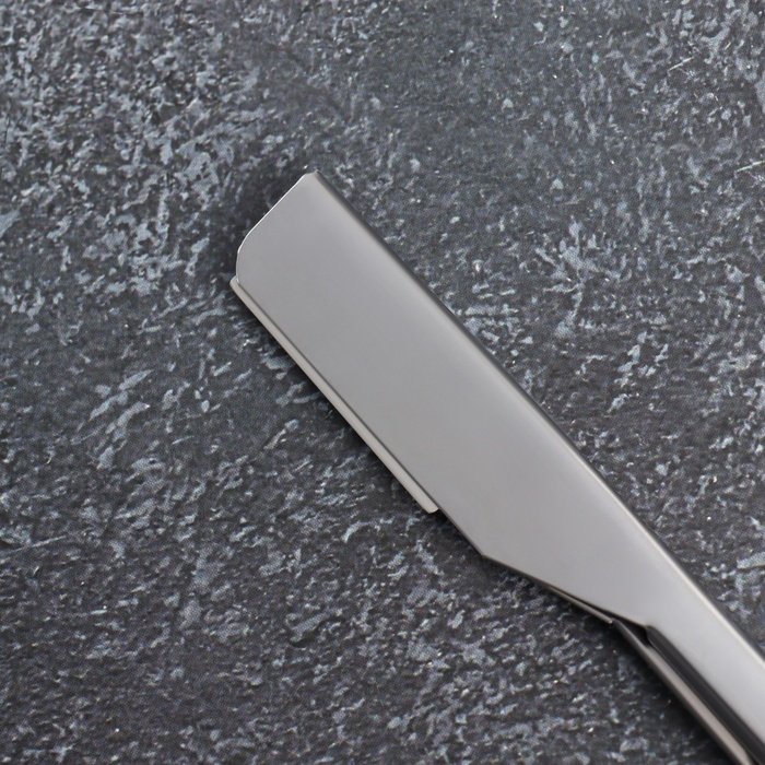 Опасная бритва, шаветт, без лезвия, 16,5/24 &times; 2,5 &times; 1,3 см, пластиковая, цвет чёрный/серебристый