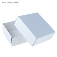 Коробка сборная без печати крышка-дно белая без окна 14,5 х 14,5 х 6 см