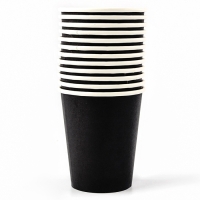 Набор посуды одноразовый «Чёрный», 12 стаканов, 12 тарелок Набор посуды одноразовый «Чёрный», 12 стаканов, 12 тарелок