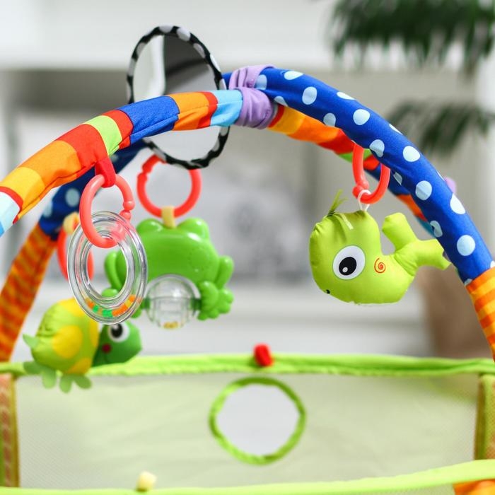 Развивающий коврик 3 в 1 &laquo;Черепаха&raquo;, 30 цветных шариков, 4 игрушки