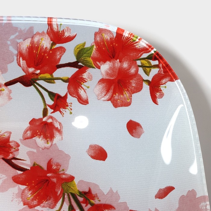 Салатник стеклянный Доляна «Сакура», 400 мл, 15×15 см, цвет розовый Салатник стеклянный Доляна «Сакура», 400 мл, 15×15 см, цвет розовый