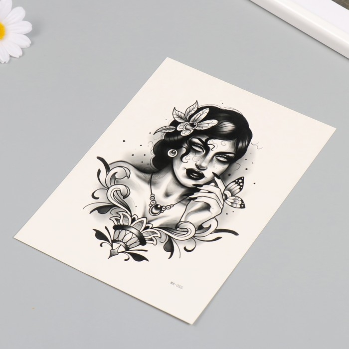 Татуировка на тело цветная Татуировка на тело цветная "Пустая душа" 26,1х14,6 см