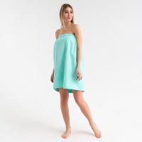 Полотенце банное Экономь и Я &laquo;Парео&raquo; 68х150 см, нежно-бирюз, 100%хл, 320 г/м2