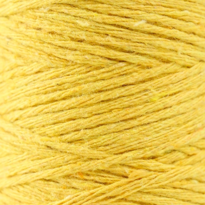 Шнур для вязания 100% хлопок, ширина 1мм 100м 80гр "Жёлтый" 10х4,2х4,2 см