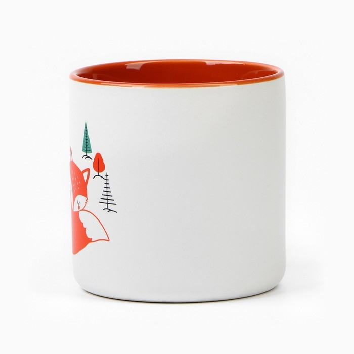 Кружка керамическая &laquo;Лисичка&raquo;, 380 мл, цвет белый