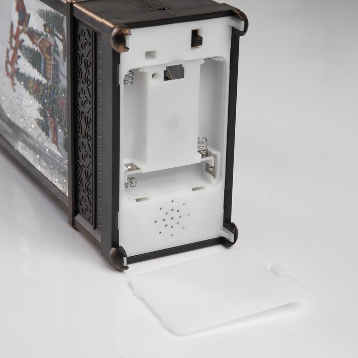 Фигура светодиодная &laquo;Зимний городок&raquo;, 36х12.8х6.5 см, музыка, батарейки ААх3 (не в комплекте), USB, свечение тёплое белое