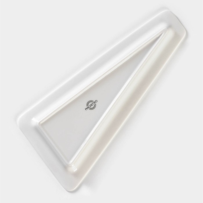 Блюдо фарфоровое для подачи Magistro Rodos, 33,4&times;15,8&times;2,5 см, цвет белый