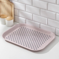 Поднос с антискользящим покрытием, 45&times;35,5 см, цвет МИКС