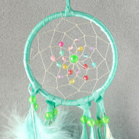 Ловец снов "Паутинка с жемчужинами" d=11 см светло-зелёный 40 см Ловец снов "Паутинка с жемчужинами" d=11 см светло-зелёный 40 см