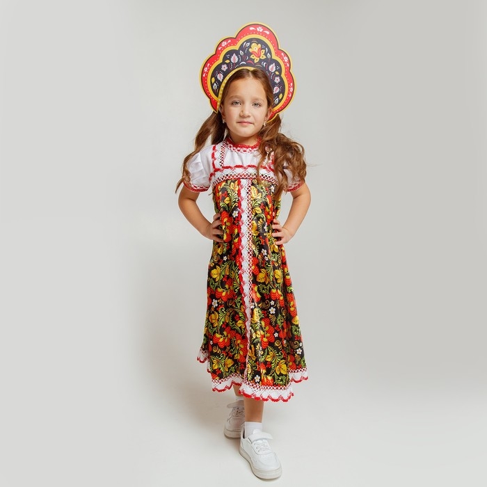 Карнавальный кокошник &laquo;Русская красавица&raquo; из фетра, с нанесением