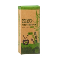 Зубная щетка бамбуковая жесткая, 10 штук, микс цветов Зубная щетка бамбуковая жесткая, 10 штук, микс цветов