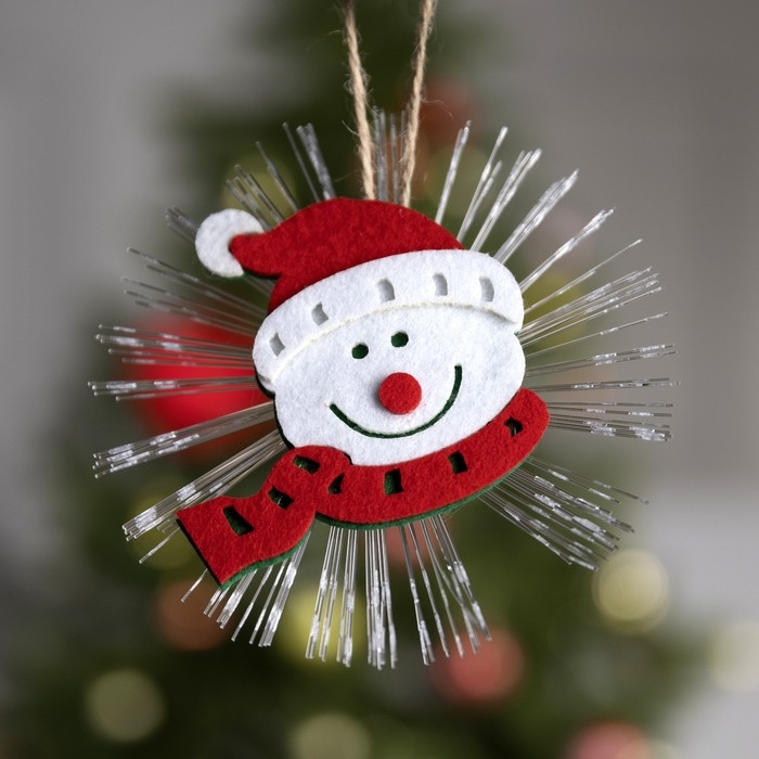 Световая подвеска &laquo;Снеговик&raquo; 10 см, батарейки LR44х3 (в комплекте), свечение мульти