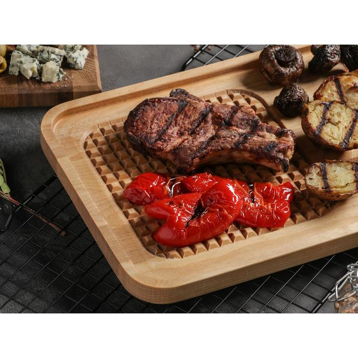 Доска сервировочная Доляна, 35&times;23&times;1,8 см, пропитка маслом, берёза