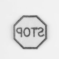 Светоотражающая термонаклейка &laquo;Stop&raquo;, 4,7 &times; 4,7 см, цвет серый