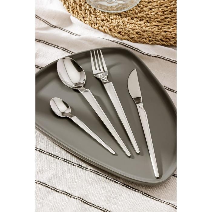 Набор столовых приборов из нержавеющей стали Magistro «Венеция», 4 предмета, цвет серебряный Набор столовых приборов из нержавеющей стали Magistro «Венеция», 4 предмета, цвет серебряный