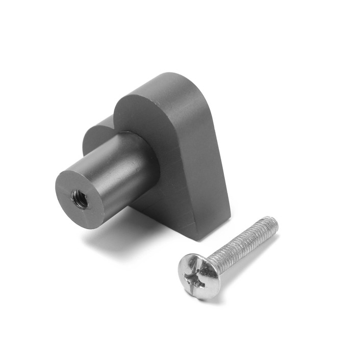 Ручка кнопка мебельная “HEART“, цвет серый Ручка кнопка мебельная “HEART“, цвет серый