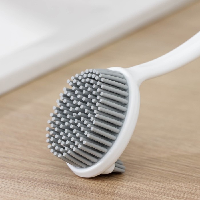 Щётка для посуды Доляна Meli, бамбуковая ручка, двухсторонняя, ворс TPR 1,8 см, 5&times;26,5 см