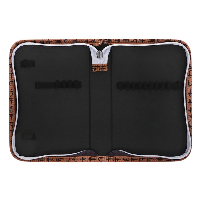 Пенал 1 секция, 133 х 200 х 35 мм, текстильный, Феникс "Огненный дракон"