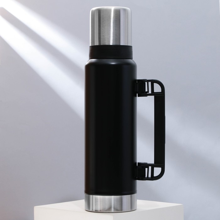 Термос &laquo;Компас&raquo;, 1.2 л, черный, сохраняет тепло 16-18 ч