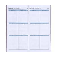 Еженедельник датированный 2025 года, 80х165 мм, 64 листа ESCALADA, мягкая обложка из искусственной кожи, блинтовое тиснение, блок 70 г/м&sup2;, сиреневый