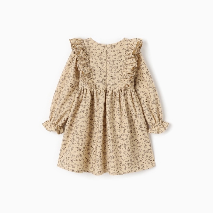 Платье для девочки MINAKU: Cotton collection цвет бежевый, рост 104 см Платье для девочки MINAKU: Cotton collection цвет бежевый, рост 104 см